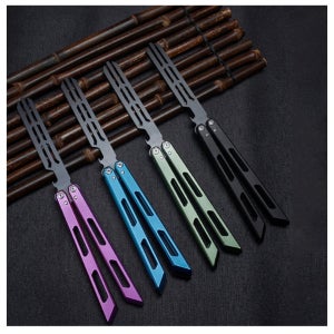 장난감 트레이닝 고급 트레이너 연습용 버터플라이 발리송 훈련용 키덜트 나이프 블랙