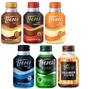 칸타타 스위트아메리카노 라떼 카라멜마키아토 콜드브루블랙 흑당 275ml 각6캔씩 12세트