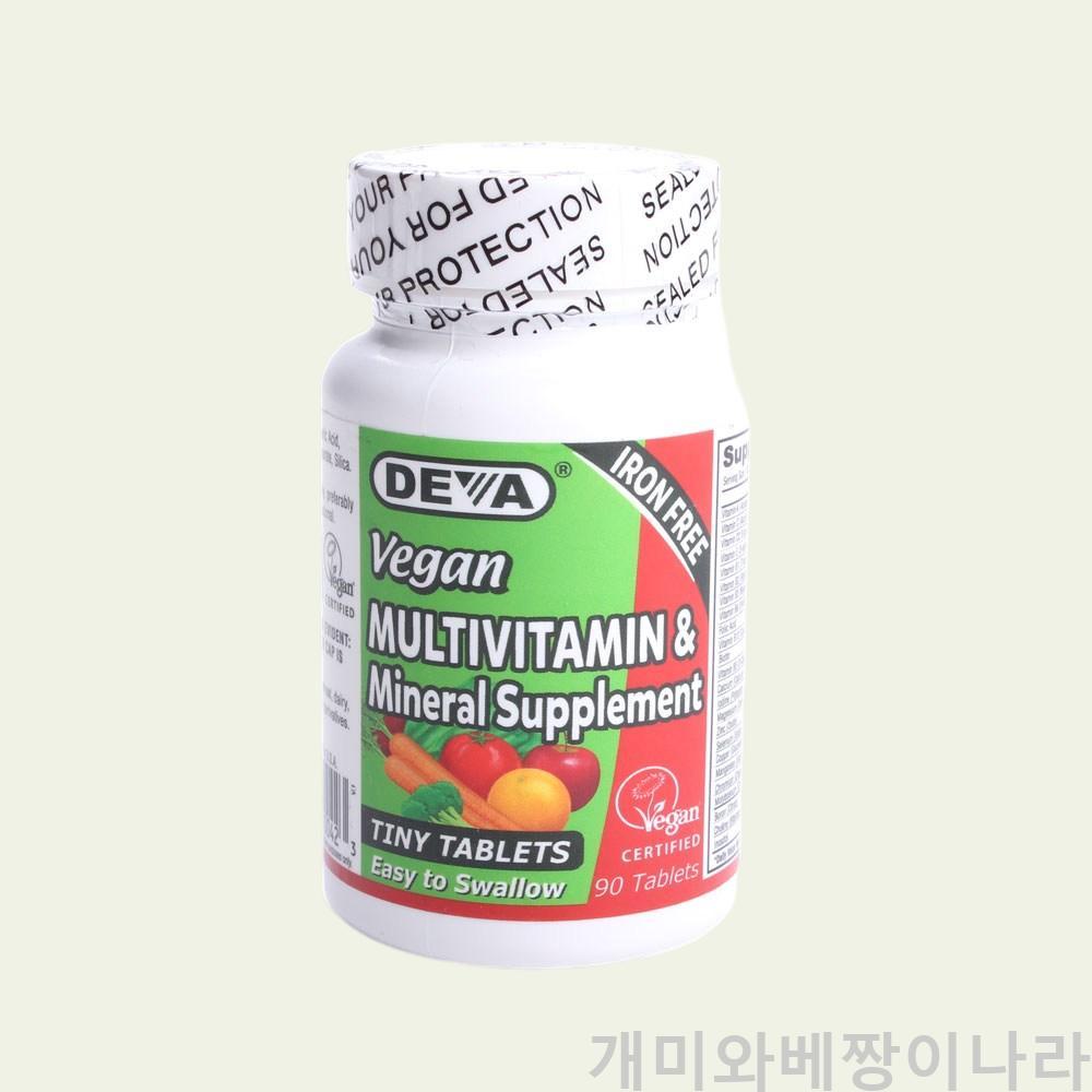 데바 <b>프리 종합</b> 미네랄 서플리먼트 아이언 타이니 멀티비타민 90캡슐