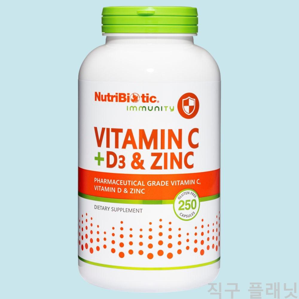 <b>뉴트리바이오틱 비타민D</b> D3 비타민C 징크 250캡슐