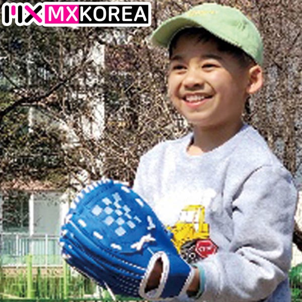 야구글러브 어린이 초등학생 아동 유소년 캐치볼 야구 글러브 소 블루 우투 엠야구M548