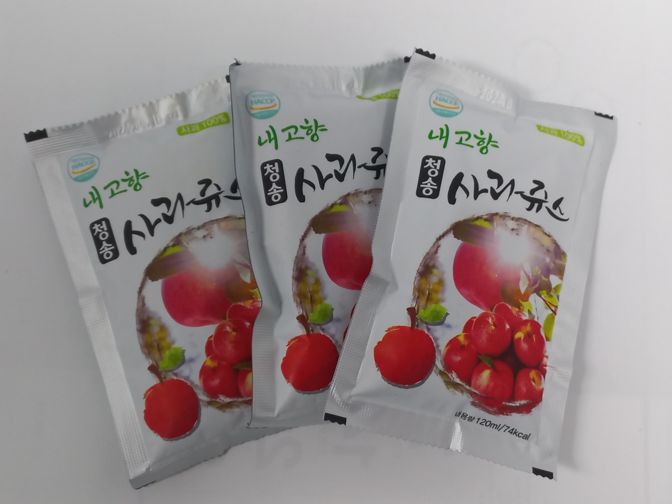 청송 100%사과즙 120ml x 50개입, 120ml x100개입 사과착즙