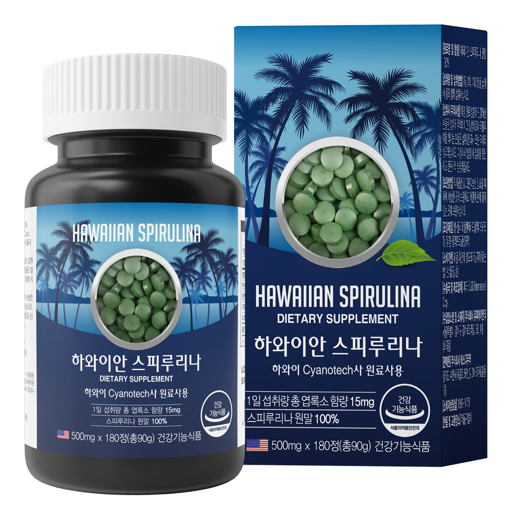 하와이안 <b>스피루리나</b> <b>스피룰리나</b> 180정 하와이