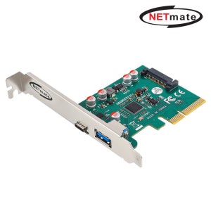 강원전자 넷메이트 USB3.1 Gen2 2포트 PCI Express 카드(슬림PC겸용) NM-SWC07N