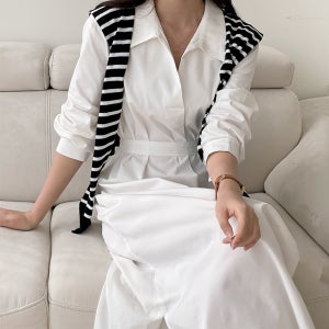 77사이즈 롱 셔츠 돌잔치엄마원피스 하객원피스 빅사이즈 40대하객룩