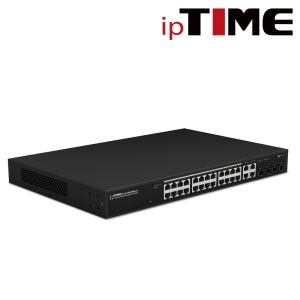 아이피타임 PoE24000mesh 24포트 PoE지원허브 4포트 기가비트