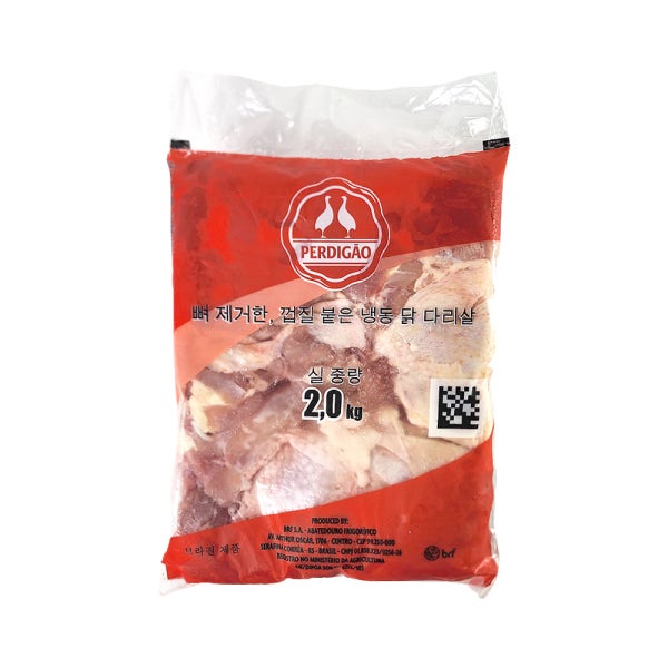 페르디가오 닭정육 2kg 1개 뼈없는 순살 닭다리살 대용량 브라질 업소용