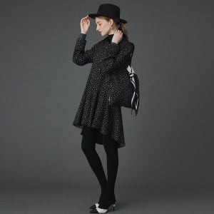 [페리 메라] 렌 플레어 셔츠 원피스 (블랙)