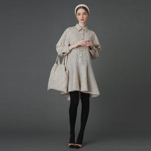 [페리 메라] 렌 플레어 셔츠 원피스 (아이보리)