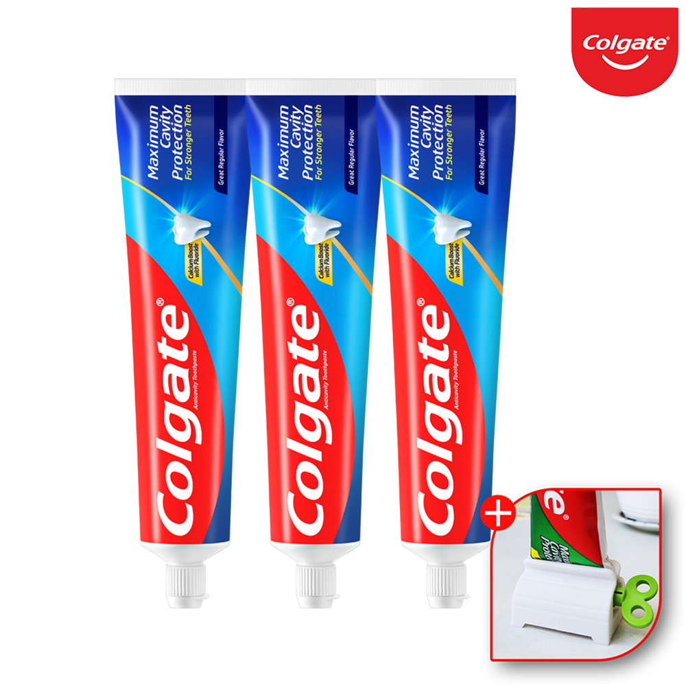 콜게이트 colgate 미국 입냄새 고<b>불소</b> 잇몸 시린이 충치 <b>불소</b> 치약 레귤러 175gx3개+치약짜개