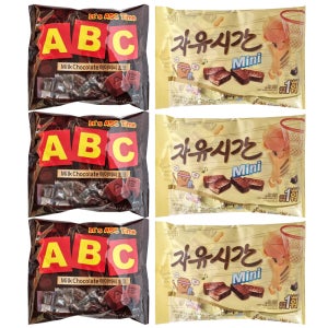 ABC 초코렛 187g 자유시간 180g 각3봉