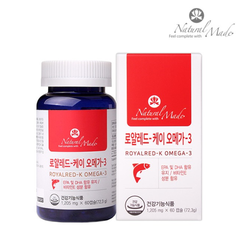네츄럴<b>메이드</b> 로얄레드 K 오메가3 크릴오일 함유 캐나다산
