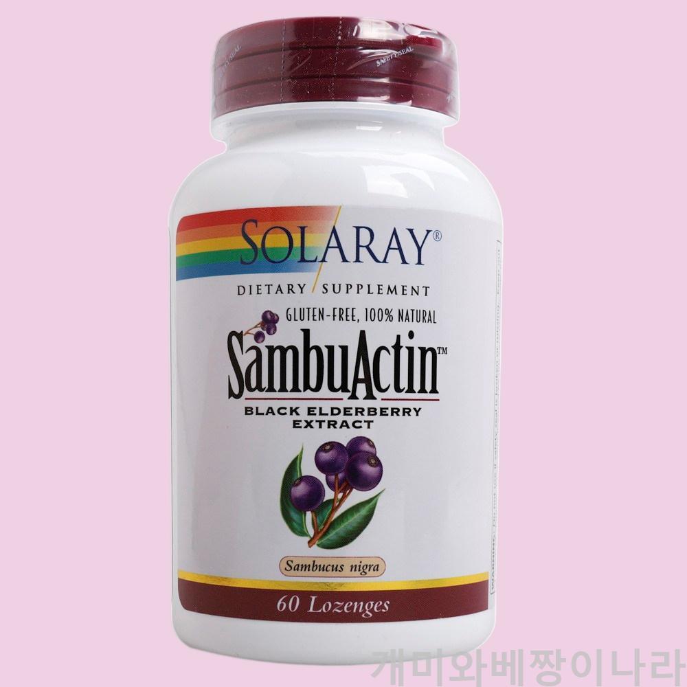 솔라레이 추출물 블랙 로젠지 삼부액틴 엘더베리 60캡슐