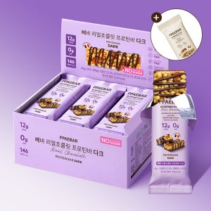 저당 단백질바 빼바 리얼초콜릿 프로틴바 글루텐프리 다이어트 간식 다크, 9개입, 1개