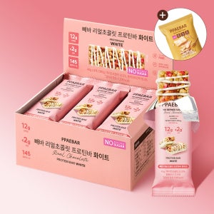 저당 단백질바 빼바 리얼초콜릿 프로틴바 글루텐프리 다이어트 간식 화이트, 9개입, 1개