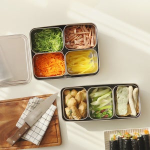 올스텐 칸칸 나눔 용기 뚜껑 세트 (3Size) 저장 통 보관 도시락 캠핑