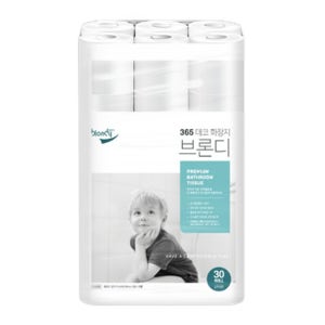 브론디 천연펄프 3겹 데코화장지 27m 30롤1팩 무형광 집들이선물