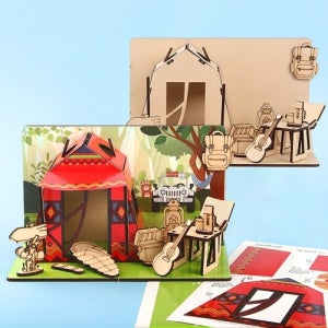 파스텔클레이 엄마표 집콕 만들기 놀이 DIY 키트 재료 11호 인디언 캠핑