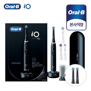 [신제품] 오랄비 iO10 전동칫솔 코스믹 블랙(본품 1개+추가 리필모 2입)