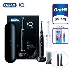 [신제품] 오랄비 iO10 전동칫솔 코스믹 블랙(본품 1개+추가 리필모 2입) + (증정) 어린이용 전동칫솔 D12K 프로즌