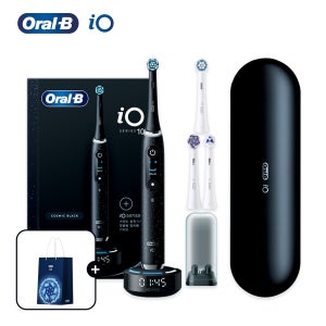 [신제품] 오랄비 iO10 전동칫솔 코스믹 블랙(본품 1개+추가 리필모 2입)+오랄비 쇼핑백