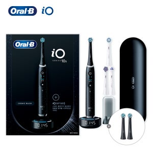 [신제품] 오랄비 iO10 전동칫솔 코스믹 블랙 (본품 1개+추가 리필모 2입)
