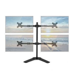 쿼드 모니터 거치대 4개 더블 컴퓨터 TV 암 스탠드 받침대