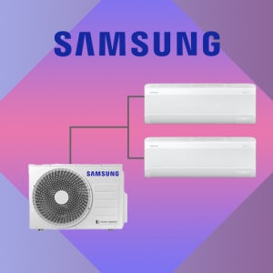 삼성 18.7+18.7㎡(6+6평) 인버터 시스템 벽걸이 에어컨 2in1 올인원 무풍 1등급 기본설치비 별도