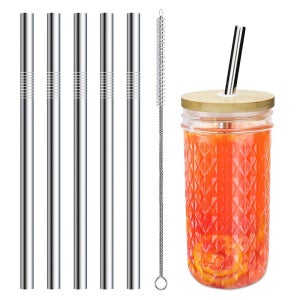 텀블자 스테인레스 빨대 23cm (5P+세척솔)