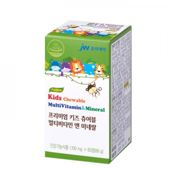 <b>JW중외제약</b> 키즈 멀티비타민 <b>미네랄</b> 츄어블 프리미엄 60정