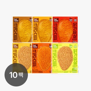 [5+5] 잇메이트 크리스피 닭가슴살 6종 10팩 골라담기 / 크런치