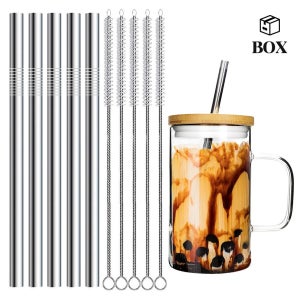 텀블자 스테인레스 빨대 19.5cm (100P+세척솔20P)