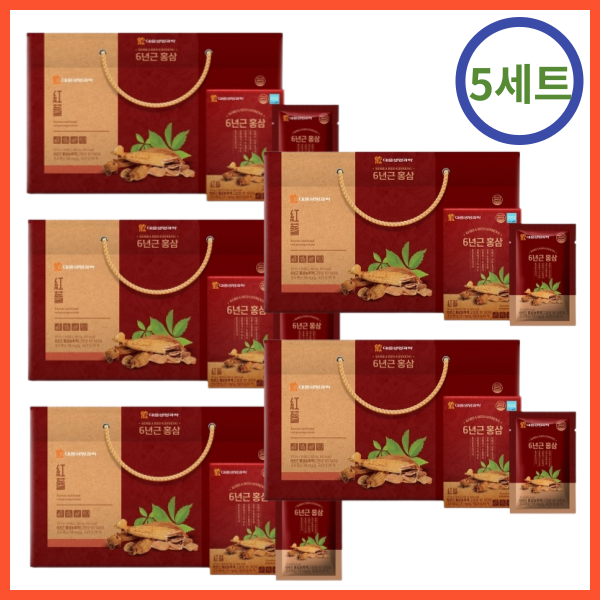 6년근 국내산 <b>홍삼</b>진액 활력생활 <b>면역</b><b>홍삼</b> 건강선물 5박스