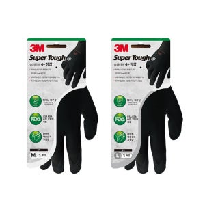 3M 슈퍼터프 세탁 가능 재사용 4+ 코팅 장갑 1켤레 작업 목장갑 원예 농사 미끄럼방지 안전용품