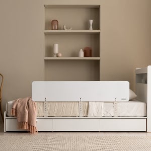 젠티스 국내생산 어린이 침대안전가드 낙상방지 무지 침대가드 브래킷 고급 화이트 150cm