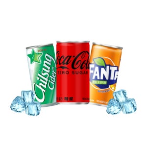 코카콜라 제로 칠성사이다 환타 오렌지 190ml 각10캔 총30캔