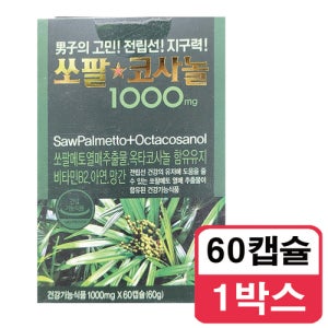 쏘팔코사놀 전립선 지구력 남진 1000mg x 60캡슐 1박스