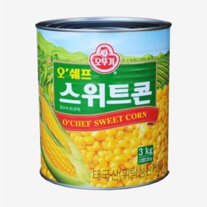 오뚜기 스위트콘 340g10캔 3kg 대용량 부드러운 옥수수콘 통조림 옥수수캔요리 업소용