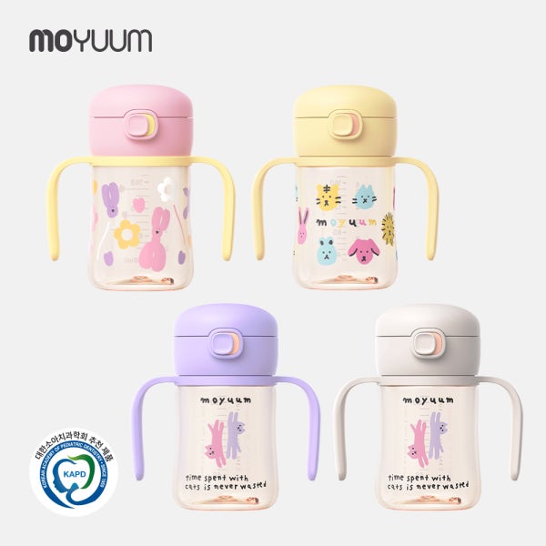 💚포토리뷰페이백 3천원💚[모윰] 260도 PPSU 원터치 빨대컵 170ml - 디자인 선택