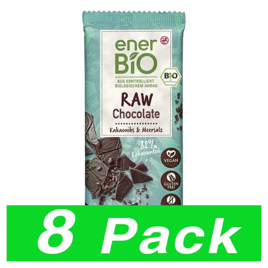 Enerbio 에너비오 로우 <b>초콜릿 카카오</b>닙스 씨솔트 <b>Raw</b> Chocolate 8개