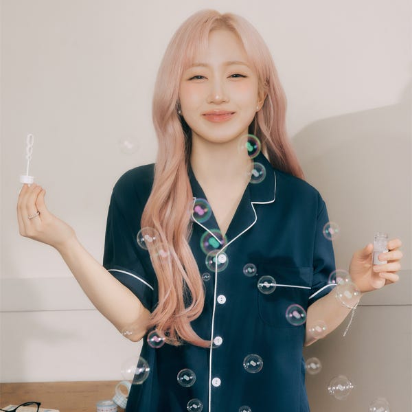 [해원 PICK] 실크핏 에센셜 반팔 파자마 세트 커플잠옷 여름 여름 홈웨어 남녀공용