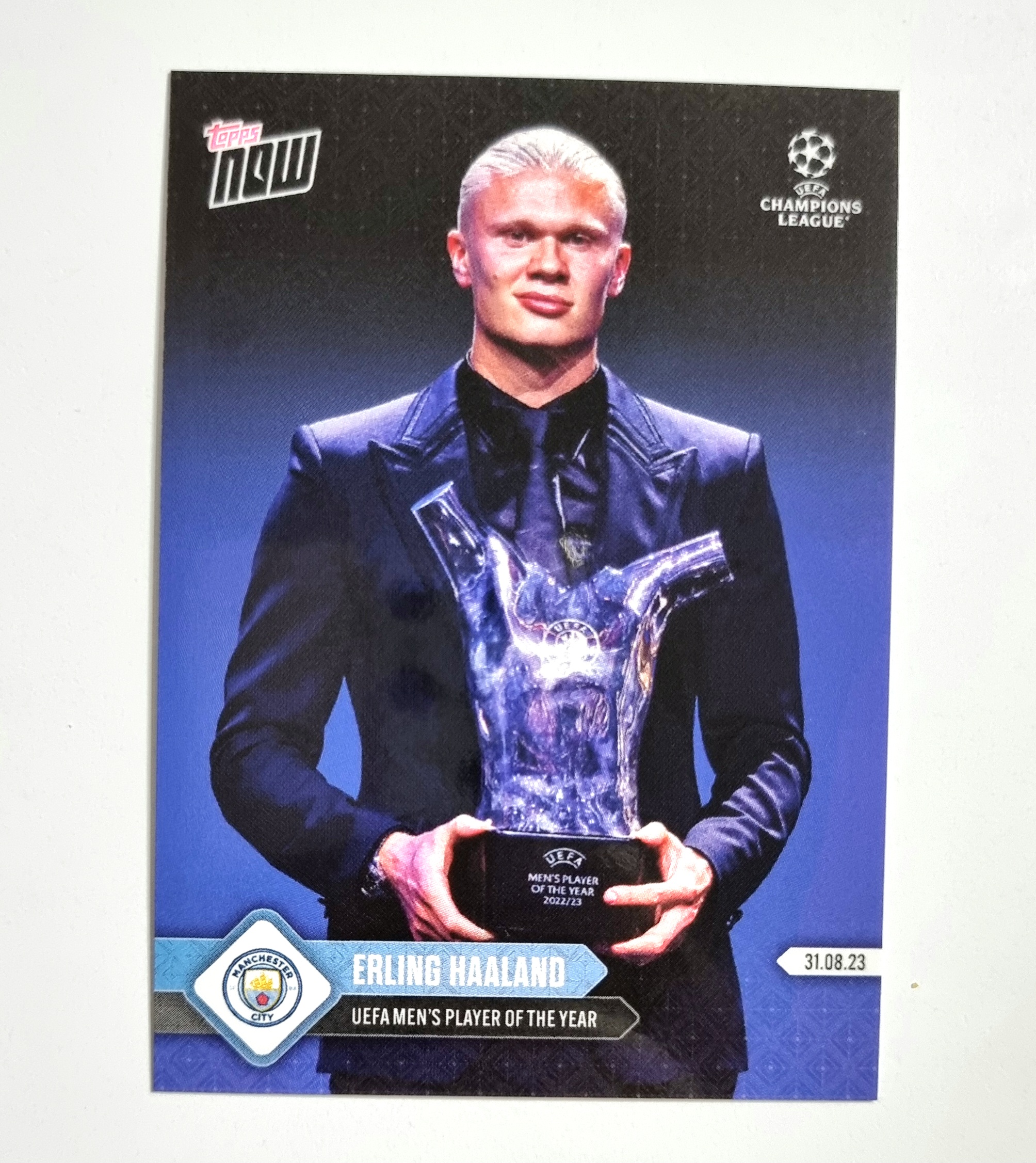 엘링 홀란드 2023 TOPPS NOW Erling Haaland UCL UEFA Men’s Player of the Year 홀란 축구 카드