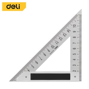 델리툴즈 스틸 삼각자 눈금자 100mm