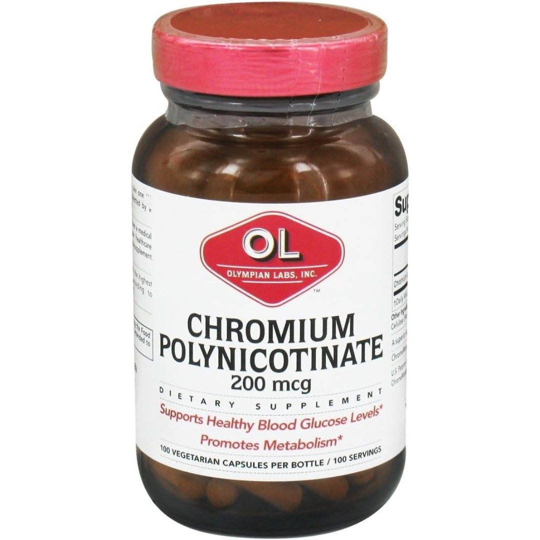 올림피안랩스 <b>크롬 폴리니코티네이트 200mcg</b> 100 야채캡슐