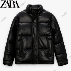 ZARA 자라 에코 레더 루즈핏 패딩 가죽점퍼