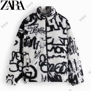 ZARA 자라 에코 시어링 양털 플리스 레터링 점퍼