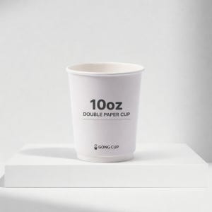 [이중컵] 유광 이중종이컵 300ml(10온스) 일회용 테이크아웃 인쇄 제작 500개