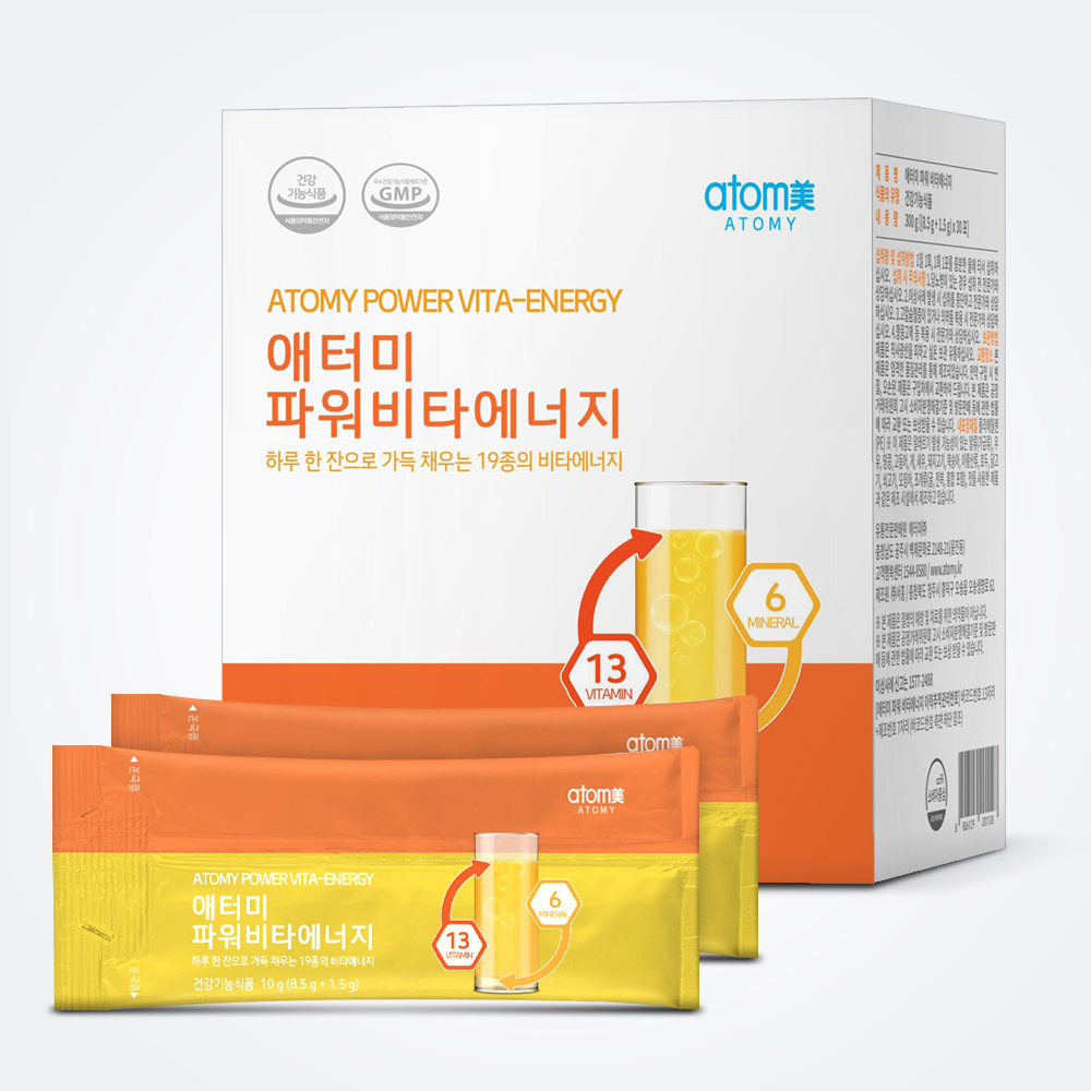 애터미 파워비타에너지 종합 <b>멀티비타민</b> 미네랄 30포 1개월분