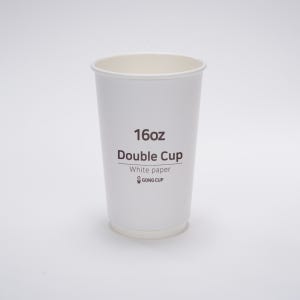 [이중컵] 유광 이중종이컵 480ml(16온스) 일회용 테이크아웃 인쇄 제작 1000개