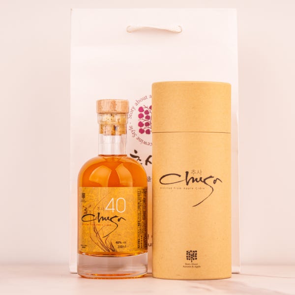 추사 오크 40도 200ml 사과 브랜디 예산사과와인 (전용케이스, 전용쇼핑백 포함 )